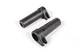 Two black Axial straight axle adapters for RC vehicles shown against a white background.