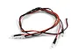 HPI Racing LED light kit with four clear LED bulbs wired together with red and black cables on a white background.