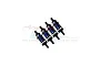 GPM Aluminium Front and Rear 60mm Ultra Shocks Set - Blue TFM060FR-B-BK-BEBK