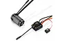 Hobbywing Xerun AXE Plus R3 135A ESC and AXE 4274SD 2000Kv brushless motor combo set on a white background.