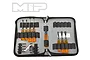 MIP Essentials Tool Kit in a grey zippered storage case with various orange-handled screwdrivers and hex drivers.