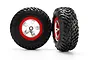 Traxxas 2.2/3.0" Off Road Tyres on Satin Chrome Rims - Glued Wheels 2Pcs 5875R
