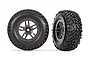Traxxas 2.2/3.0" SCT Off Road Racing Tyres on Split Spoke Grey Rims - Glued Wheels 2Pcs 6964
