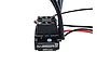 Team Powers Radon Mini Spec V2BT 1S brushless ESC with a black cooling fan and attached wiring on a white background.