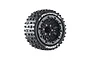 A single Louise ST-Pioneer 1/10 scale RC stadium truck wheel with a black multi-spoke rim and aggressive tread pattern tire.