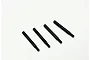 Four black metal extended axle shafts for RC cars arranged diagonally on a white background.
