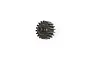 A single black metal 18-tooth idler gear for RC vehicle transmissions isolated on a white background.