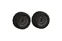 ARRMA 2.8" dBoots Katar Tyres on Gunmetal Rims 2Pcs - Glued Wheels ARA-1553