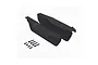 ARRMA Inner Body Dirt Guard Set including two black plastic side guards and a set of mounting screws on a white background.