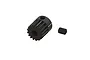ARRMA 16T pinion gear with a small grub screw on a white background.
