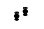 Two black metal pivot balls for RC vehicles, shown against a plain white background.