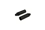 Two black threaded RC shock absorber bodies from Arrma, shown against a plain white background.