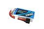 Gens Ace 11.1V 1300mAh 45C LiPo battery with a blue soft case, black and red power wires, and a Deans-style connector.