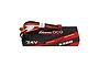Gens Ace 7.4V 5300mAh 60C hard case LiPo battery with Deans connector and balance lead against a white background.