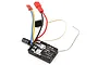 UDI RC 2.4GHz receiver and brushed ESC main board with attached wiring, connectors, and a capacitor.