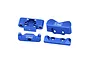GPM Aluminium Front Bulkhead and Rear Suspension Pin Mounts 2Pcs - Blue LMB0089-B
