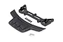 Traxxas clipless front body mount and latch set including a black plastic mount, a black plastic bumper piece, five small screws, and a small Raptor decal sheet.