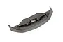 A grey plastic Traxxas front splitter spare part viewed from the rear, showing mounting points and structural ribs.
