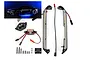 Traxxas underbody LED light kit for RC cars, including two light strips, a power supply module, mounting hardware, and an inset image of a car with blue underglow.