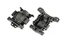 Two black plastic Traxxas rear bulkhead components shown from different angles against a white background.