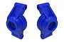 Two blue Traxxas rear hub carriers for RC cars shown against a white background.
