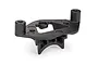A black plastic Traxxas telemetry expander mount shown from a high angle against a white background.