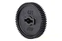 A black Traxxas 62T 48P spur gear for RC vehicles, shown at an angle against a white background.