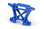 A blue Traxxas Extreme Heavy Duty front shock tower spare part for RC vehicles, shown against a plain white background.