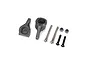 Traxxas Extreme Heavy Duty grey steering hubs with included screws and lock nuts for RC vehicles.