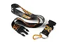 HPI Racing branded lanyard with a black and orange pattern, featuring a quick-release buckle and a small orange carabiner.