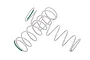 Two grey RC shock springs with green paint markings on the ends, positioned against a white background.