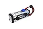 Gens Ace G-Tech Advanced 11.4V 5300mAh 100C LiPo battery in a black hard case with blue connectors and black and red wiring.