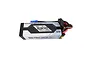 Gens Ace G-Tech 15.2V 5300mAh 100C HV LiPo battery in a hard case with black and red wires and connectors.