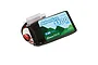 Gens Ace Adventure 7.4V 1100mAh 35C LiPo battery with a black soft case and white connector plugs.