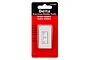 A pack of five Delta single-edged razor blades in original red and black retail packaging.