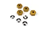BlackZon Metal 12mm Wheel Hexes 4Pcs 540243