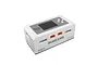 Gens Ace iMars D300 dual port smart charger in white, featuring dual XT60 charging ports and balance ports on the front panel.
