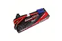 Gens Ace 7.4V 5300mAh 60C 2S hard case LiPo battery with red and black wiring and blue connector.