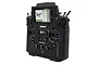 FlySky Paladin PL18 18-channel RC transmitter with a color touchscreen display, showing model structure settings on a white background.