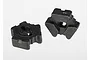 Two black plastic Traxxas differential locker parts shown from different angles against a white background.