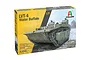 Italeri 1/35 scale LVT-4 Water Buffalo plastic model kit box showing a finished model of the amphibious tracked vehicle.