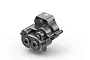 Gunmetal grey aluminium centre gearbox case for HPI RC vehicles, featuring a machined design and HPI logo.