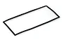 A rectangular black EVA foam waterproof seal gasket for an RC boat, shown against a plain white background.