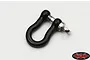 A single black RC4WD King Kong tow shackle with a silver threaded pin, isolated on a white background.