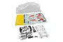 Yeah Racing 1/10 Mitsubishi Lancer EVO IV Unpainted Body Shell with Rims - Clear / Rally Catalunya 1997 #1 YABY-0001
