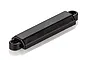 A black, rectangular UDI RC counterweight iron press spare part for an RC boat, shown on a white background.