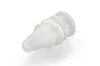 A single translucent white silicone waterproof rod seal or grommet for an RC boat, shown against a white background.