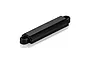 A black, rectangular UDI RC counterweight iron press spare part with mounting holes on each end, isolated on a white background.