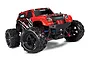 LaTrax Teton 1/18 scale 4WD RC monster truck in red and black livery with aggressive off-road tires.