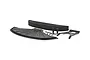 Rovan front bumper set for RC cars, including a large plastic bumper, foam impact strip, mounting bracket, and hardware on a white background.